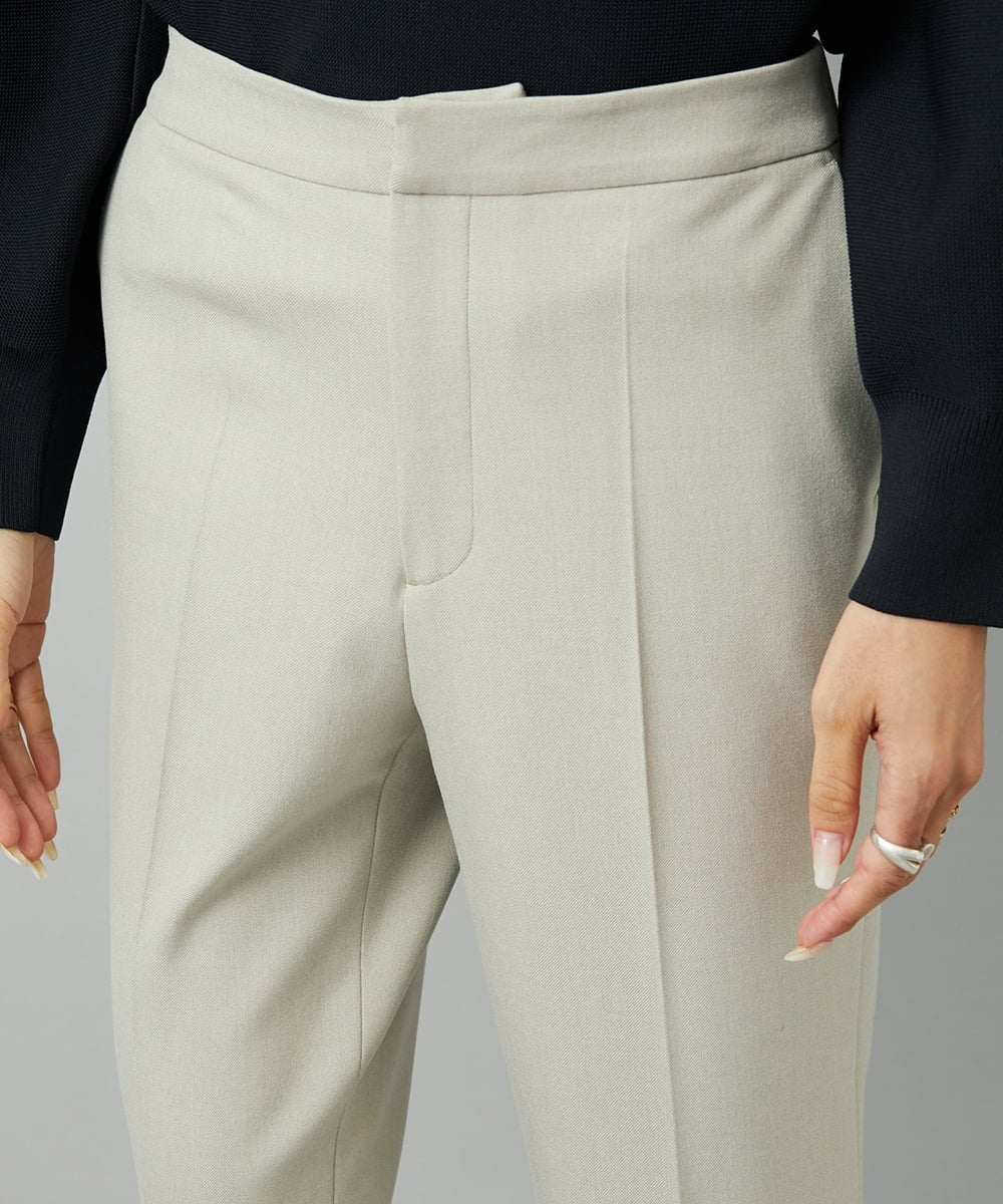 FMLAD31200 MICHEL KLEIN(ミッシェルクラン) ［定番素材］裏起毛ストレッチテーパードパンツ(機能素材) ベージュ