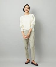 FMLAD31200 MICHEL KLEIN(ミッシェルクラン) ［定番素材］裏起毛ストレッチテーパードパンツ(機能素材) ベージュ