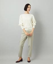 FMLAD31200 MICHEL KLEIN(ミッシェルクラン) ［定番素材］裏起毛ストレッチテーパードパンツ(機能素材) ベージュ