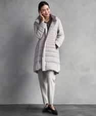 FMLAD31200 MICHEL KLEIN(ミッシェルクラン) ［定番素材］裏起毛ストレッチテーパードパンツ(機能素材) ベージュ
