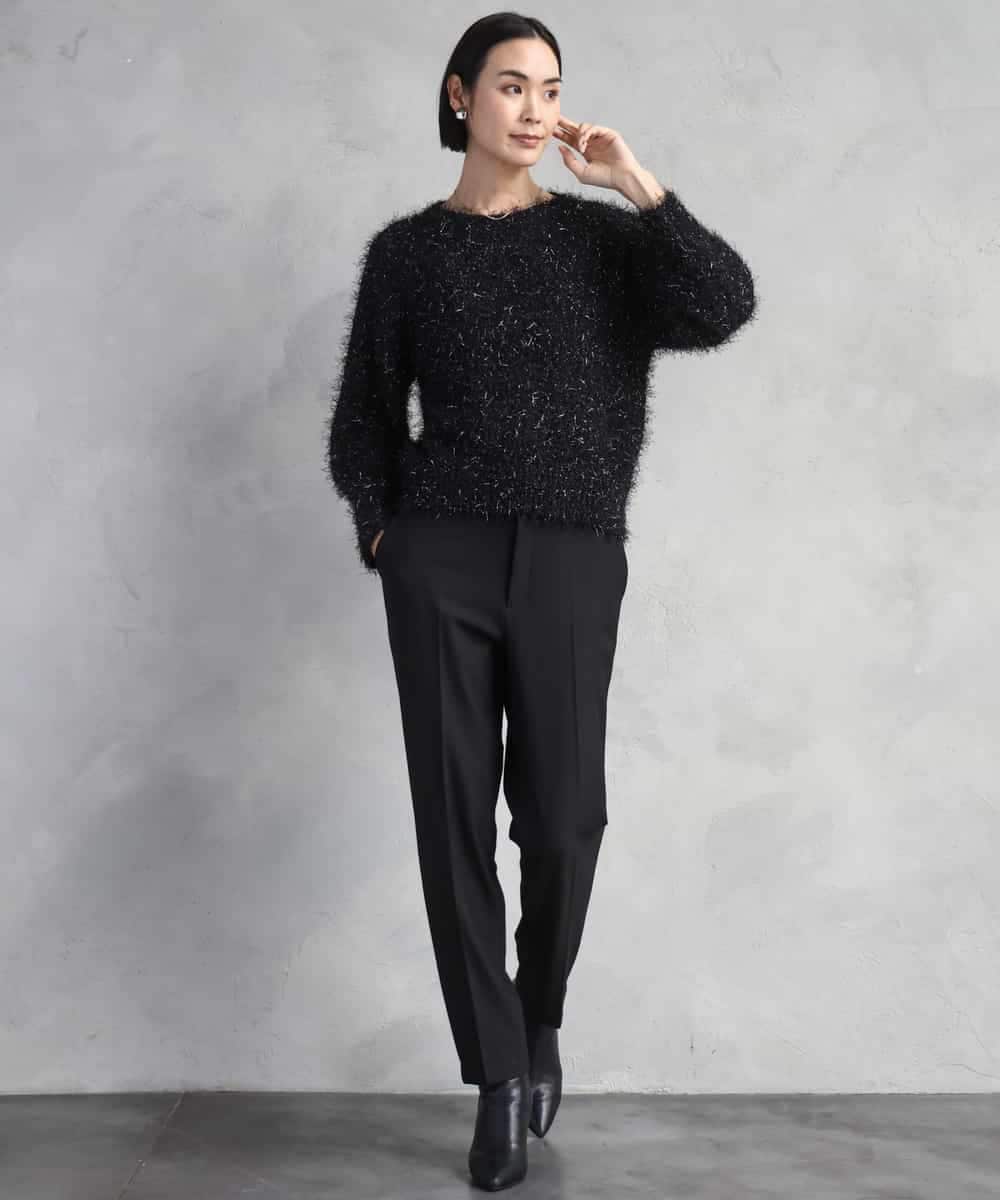 FMLAD31200 MICHEL KLEIN(ミッシェルクラン) ［定番素材］裏起毛ストレッチテーパードパンツ(機能素材) ベージュ