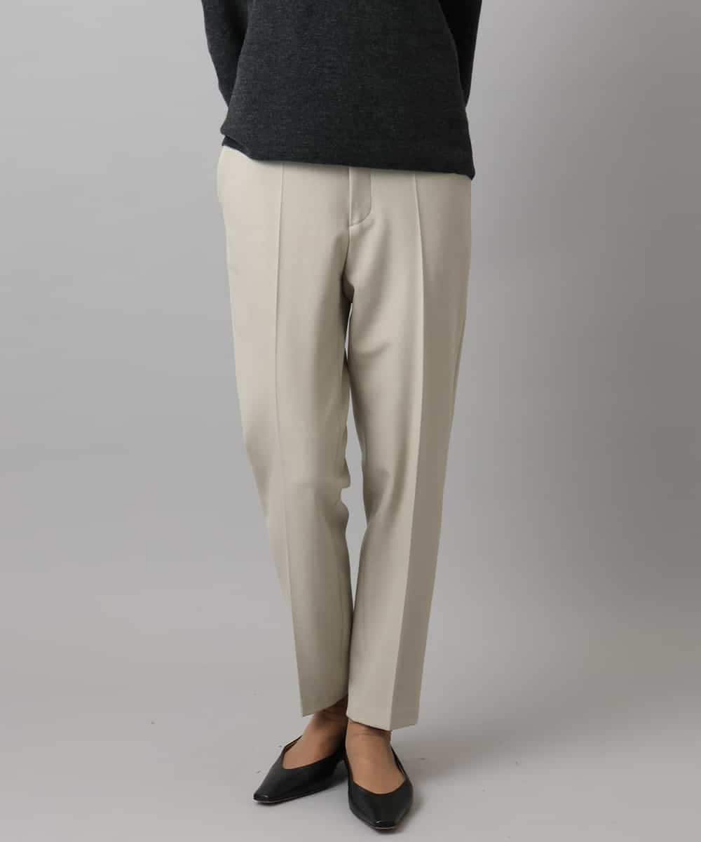 FMLAD31200 MICHEL KLEIN(ミッシェルクラン) ［定番素材］裏起毛ストレッチテーパードパンツ(機能素材) ベージュ