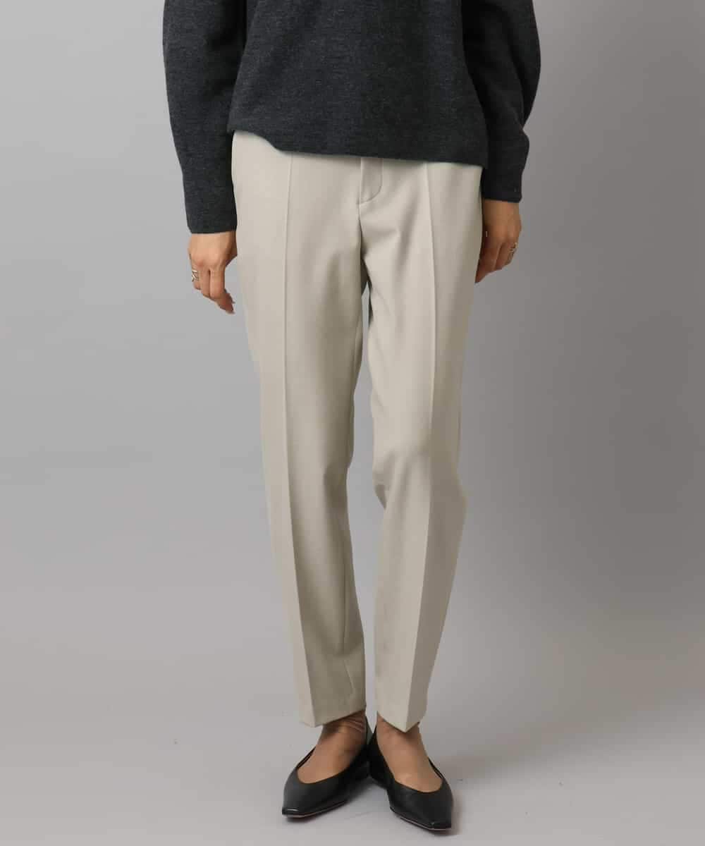 FMLAD31200 MICHEL KLEIN(ミッシェルクラン) ［定番素材］裏起毛ストレッチテーパードパンツ(機能素材) ベージュ