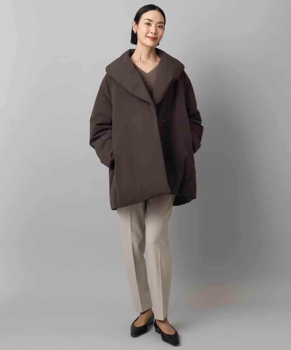 FMLAD31200 MICHEL KLEIN(ミッシェルクラン) ［定番素材］裏起毛ストレッチテーパードパンツ(機能素材) ベージュ