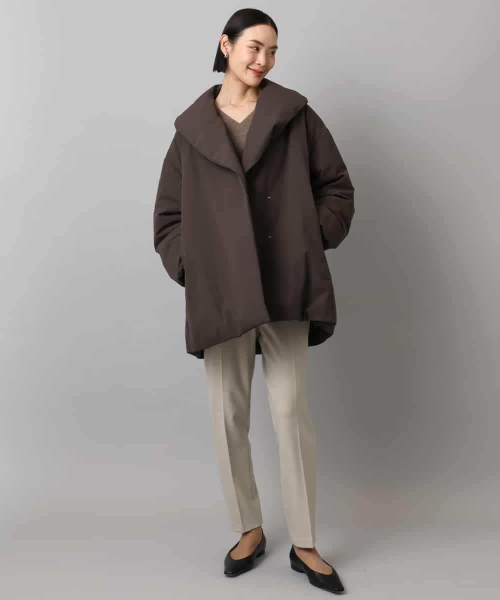 FMLAD31200 MICHEL KLEIN(ミッシェルクラン) ［定番素材］裏起毛ストレッチテーパードパンツ(機能素材) ベージュ