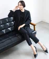 FMLAG03260 MICHEL KLEIN(ミッシェルクラン) [セットアップ対応]ストレッチテーパードパンツ グレー