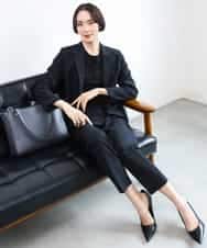 FMLAG03260 MICHEL KLEIN(ミッシェルクラン) [セットアップ対応]ストレッチテーパードパンツ グレー