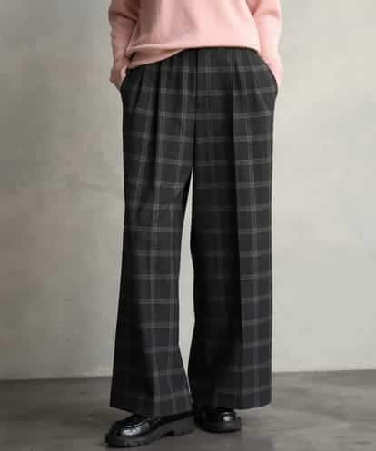 FMLAG41260 MICHEL KLEIN ラメチェックワイドパンツ