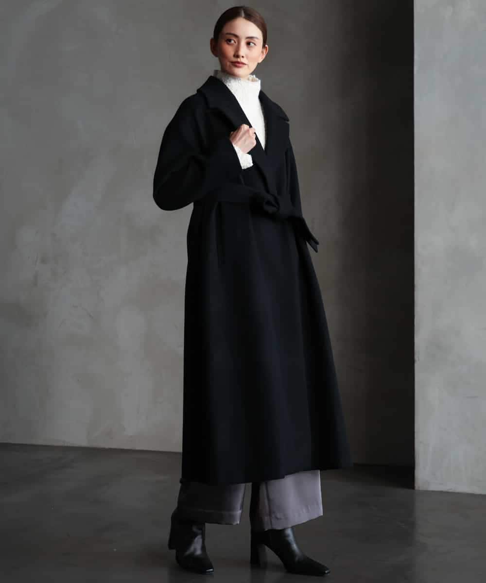 FMLAG52250 MICHEL KLEIN(ミッシェルクラン) サテンワイドパンツ グレー