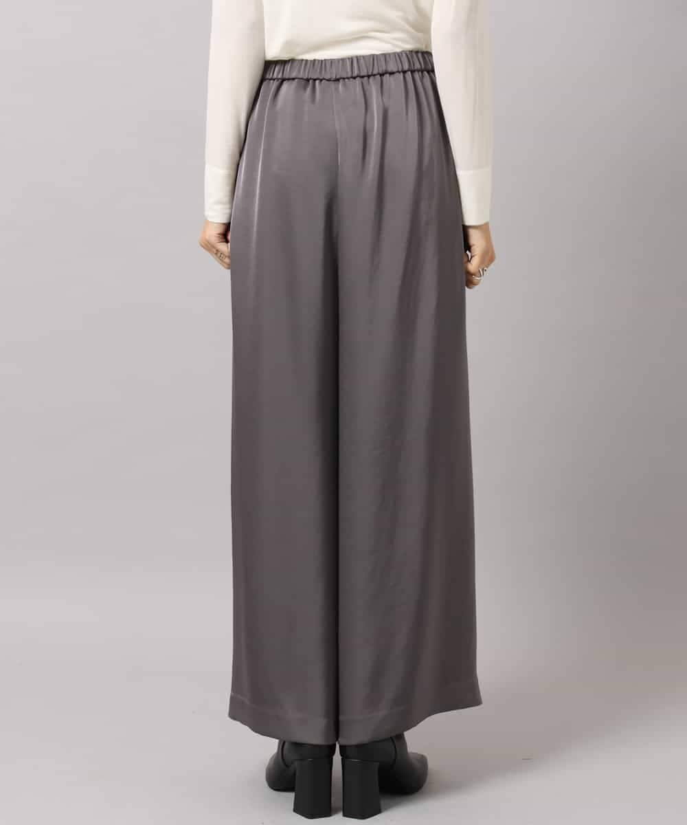 FMLAG52250 MICHEL KLEIN(ミッシェルクラン) サテンワイドパンツ グレー