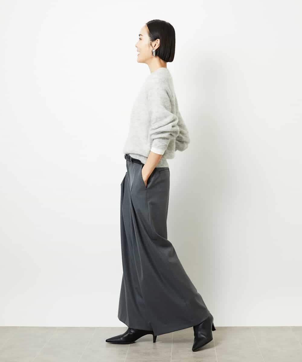 FMLBE28220 MICHEL KLEIN(ミッシェルクラン) 2タックワイドパンツ オフホワイト