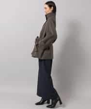 FMLDH53180 MICHEL KLEIN(ミッシェルクラン) [定番人気/新色追加]デニムライク裏起毛ワイドパンツ ネイビー