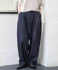 FMLGD01450 MICHEL KLEIN(ミッシェルクラン) [セットアップ対応]デニムバレルパンツ ネイビー