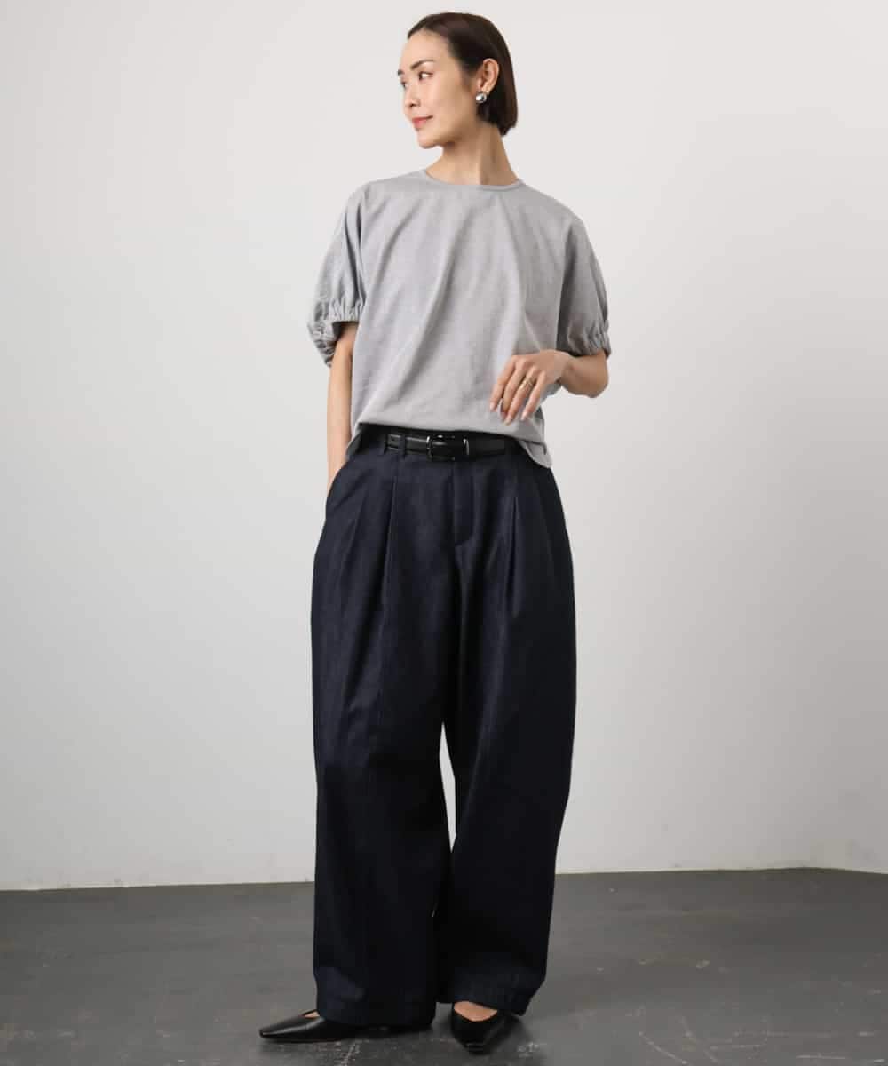 FMLGD01450 MICHEL KLEIN(ミッシェルクラン) [セットアップ対応]デニムバレルパンツ ネイビー