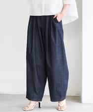 FMLGD01450 MICHEL KLEIN(ミッシェルクラン) [セットアップ対応]デニムバレルパンツ ネイビー
