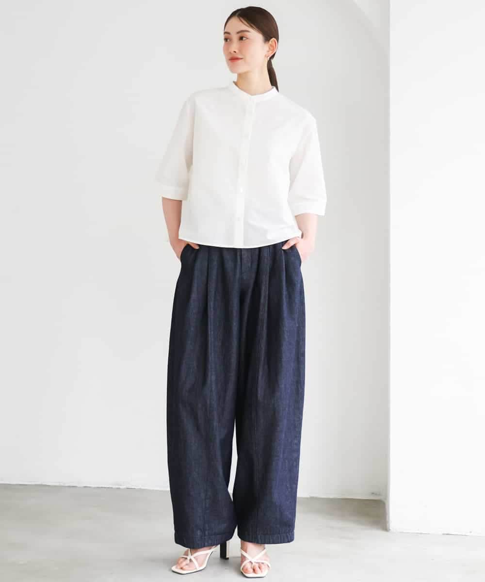 FMLGD01450 MICHEL KLEIN(ミッシェルクラン) [セットアップ対応]デニムバレルパンツ ネイビー