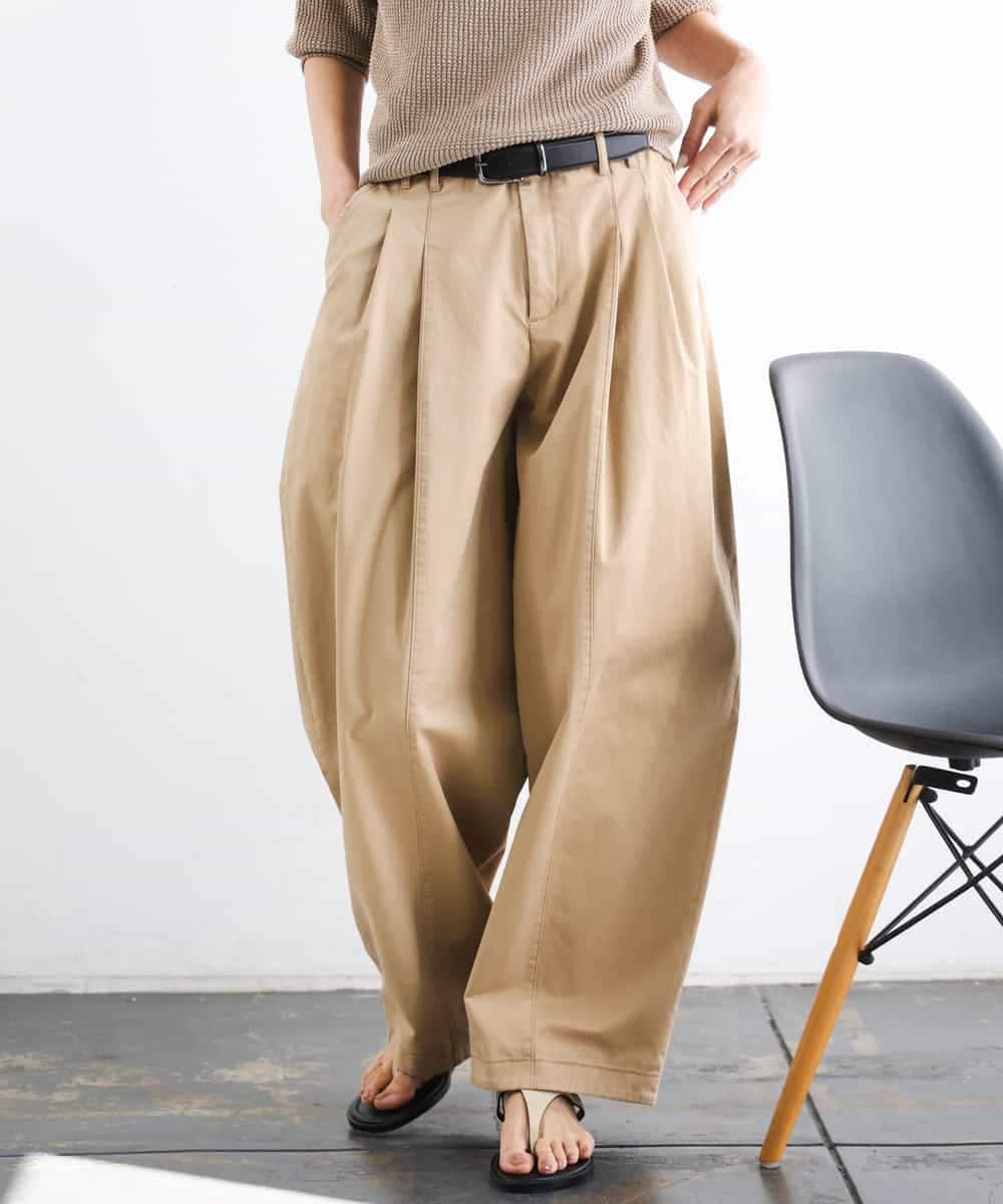 FMLGD02240 MICHEL KLEIN(ミッシェルクラン) チノバレルパンツ ベージュ