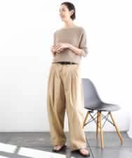 FMLGD02240 MICHEL KLEIN(ミッシェルクラン) チノバレルパンツ ベージュ