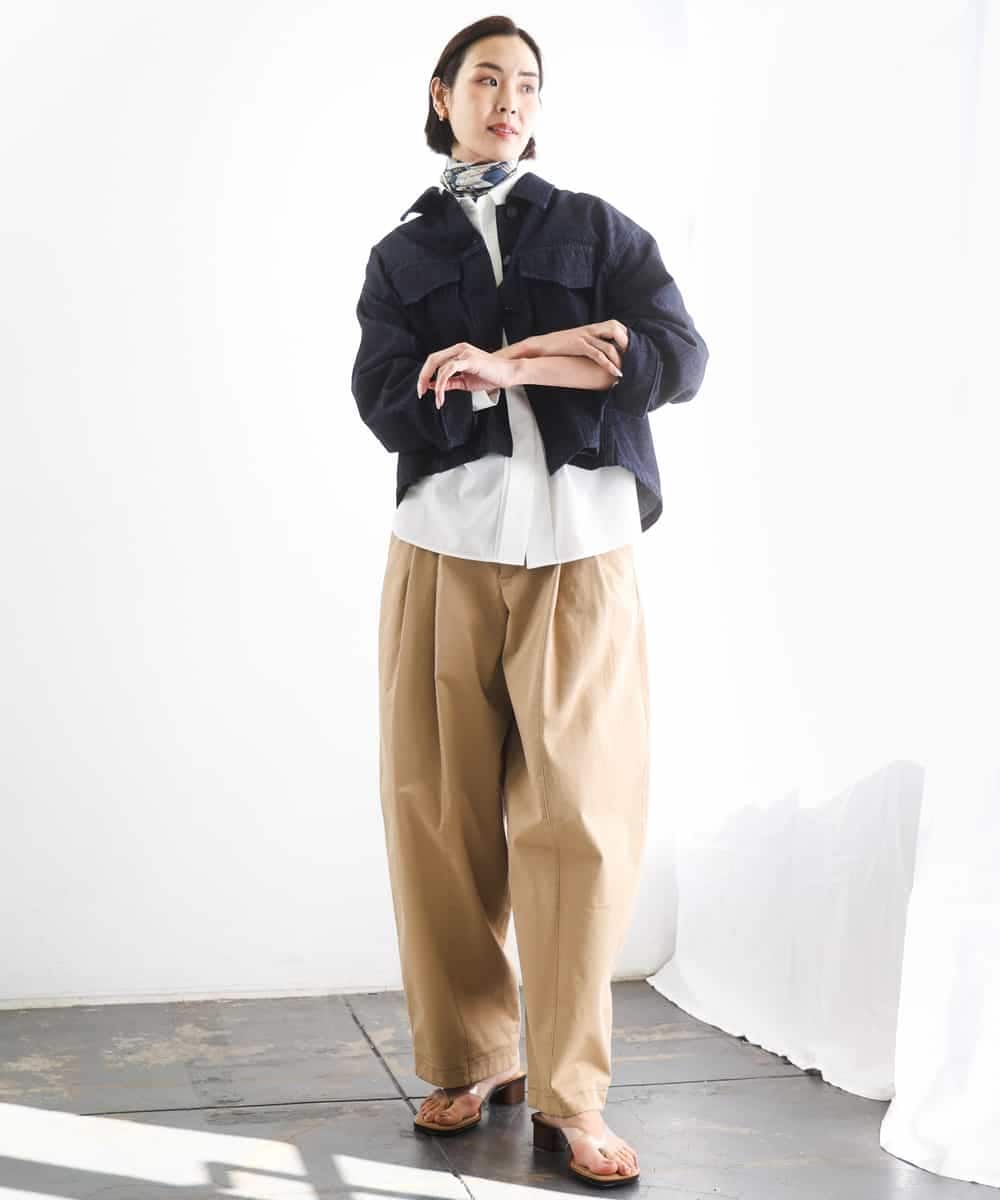 FMLGD02240 MICHEL KLEIN(ミッシェルクラン) チノバレルパンツ ベージュ