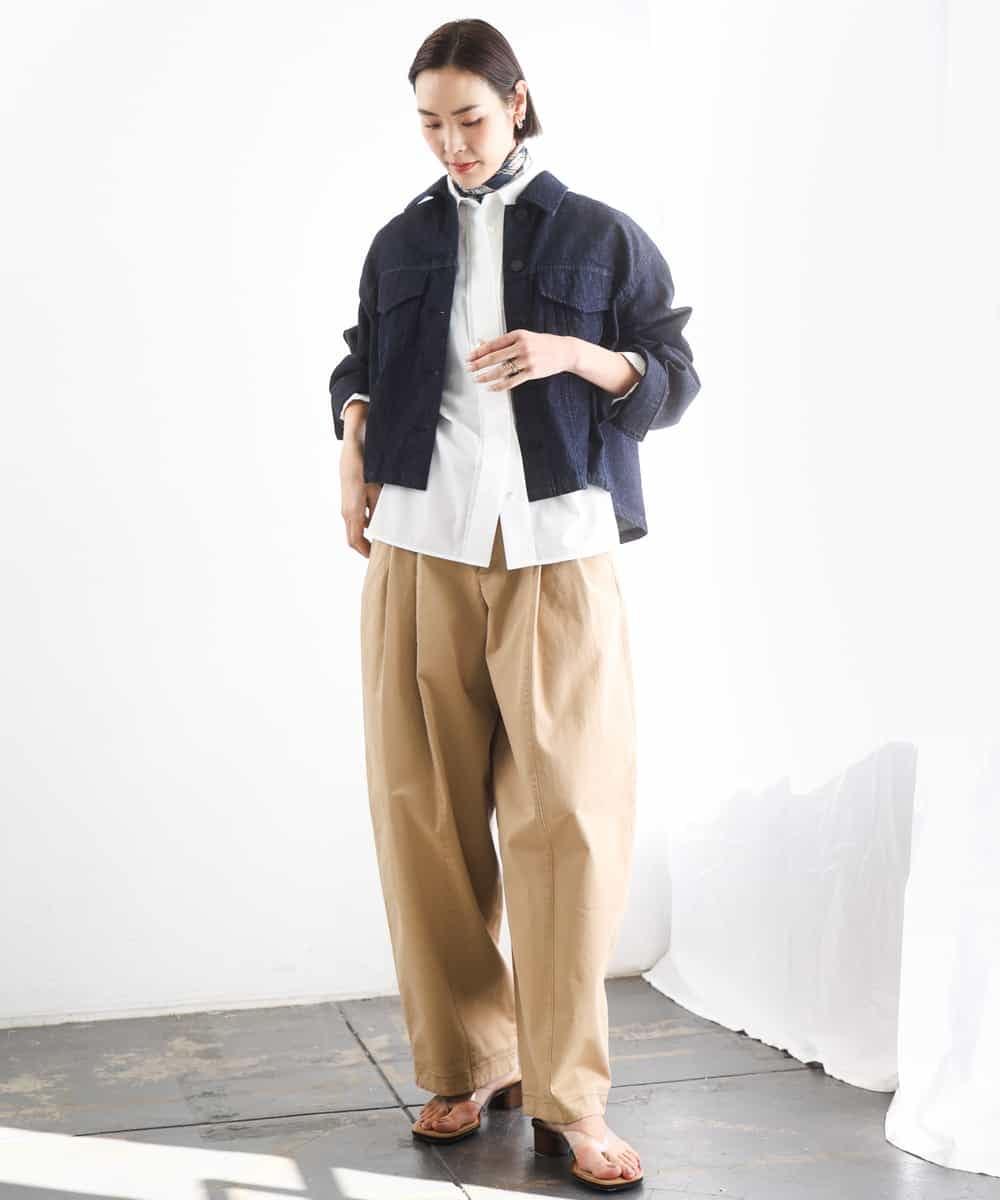 FMLGD02240 MICHEL KLEIN(ミッシェルクラン) チノバレルパンツ ベージュ