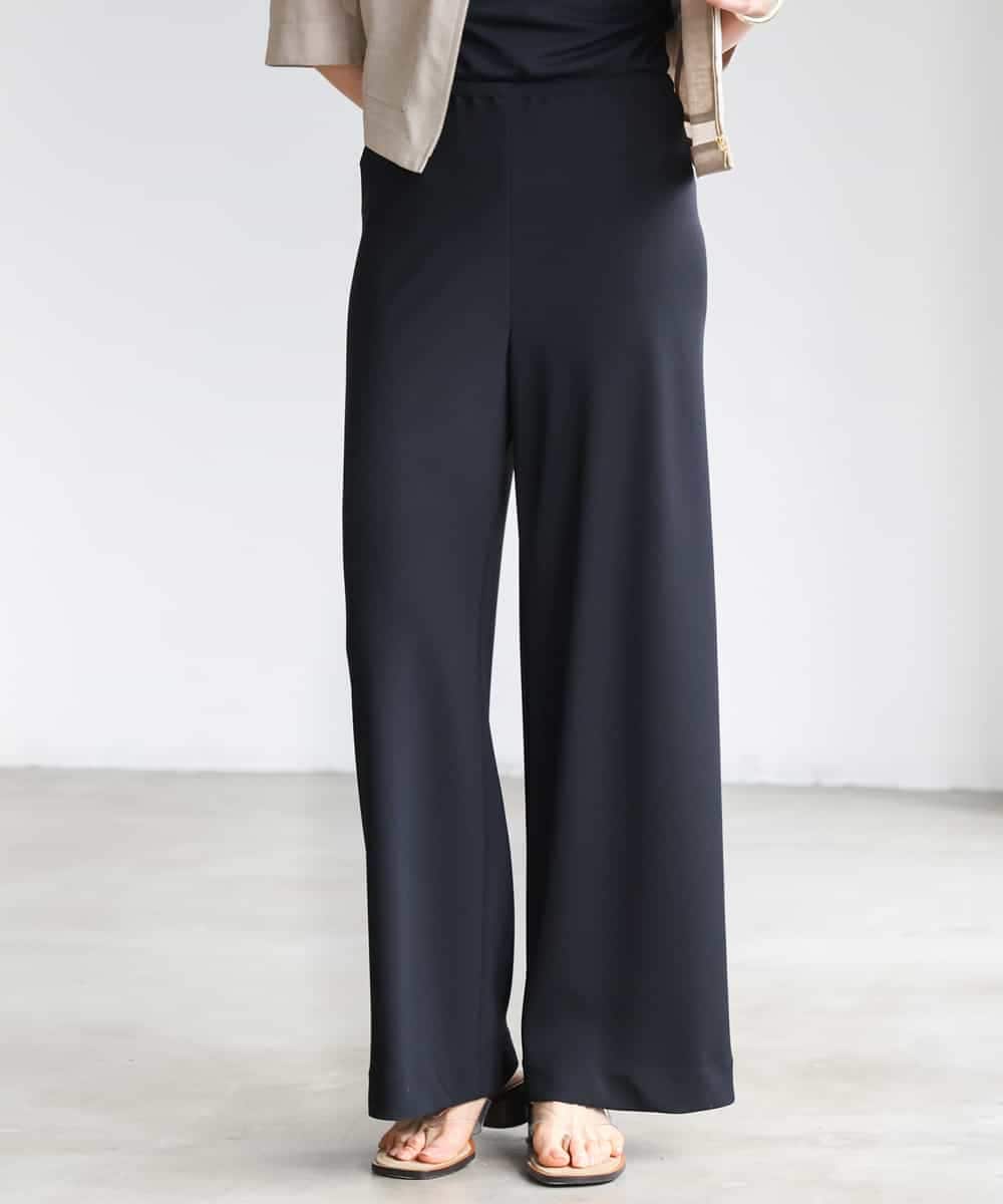 FMLGD04220 MICHEL KLEIN(ミッシェルクラン) [リラックスボトム]シームレスワイドパンツ ダークグレー