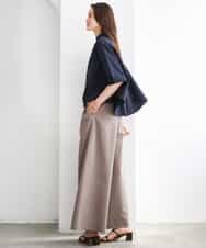 FMLGD13280 MICHEL KLEIN(ミッシェルクラン) [セットアップ対応/リラックスボトム]ドローストリングワイドパンツ ブラック