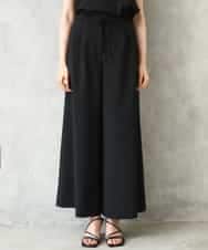 FMLGD13280 MICHEL KLEIN(ミッシェルクラン) [セットアップ対応/リラックスボトム]ドローストリングワイドパンツ ブラック