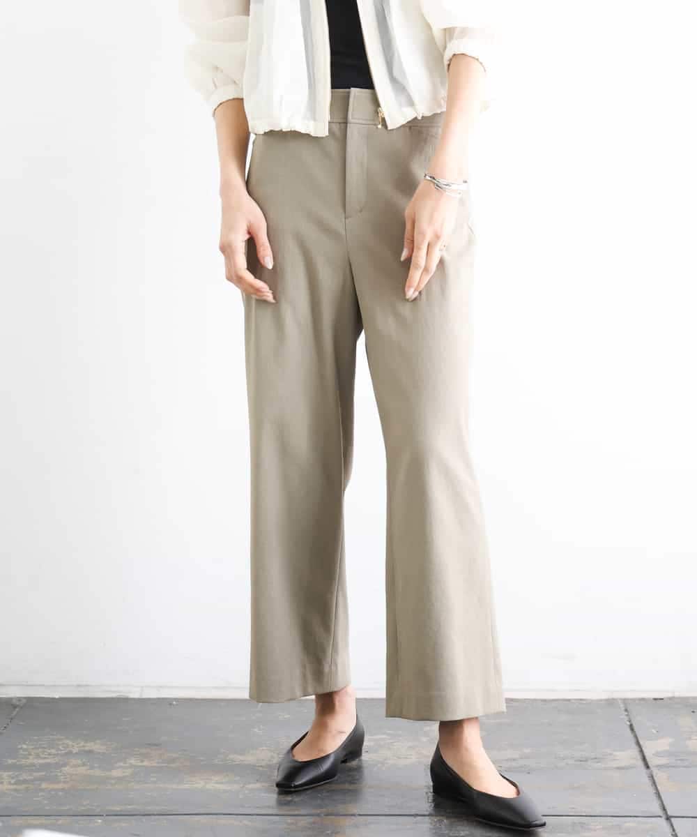 FMLGD17200 MICHEL KLEIN(ミッシェルクラン) [定番人気]ドライストレッチワイドパンツ カーキ