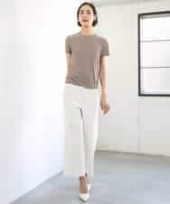 FMLGD17200 MICHEL KLEIN(ミッシェルクラン) [定番人気]ドライストレッチワイドパンツ カーキ