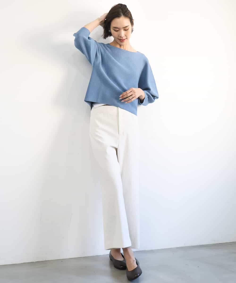 FMLGD17200 MICHEL KLEIN(ミッシェルクラン) [定番人気]ドライストレッチワイドパンツ カーキ