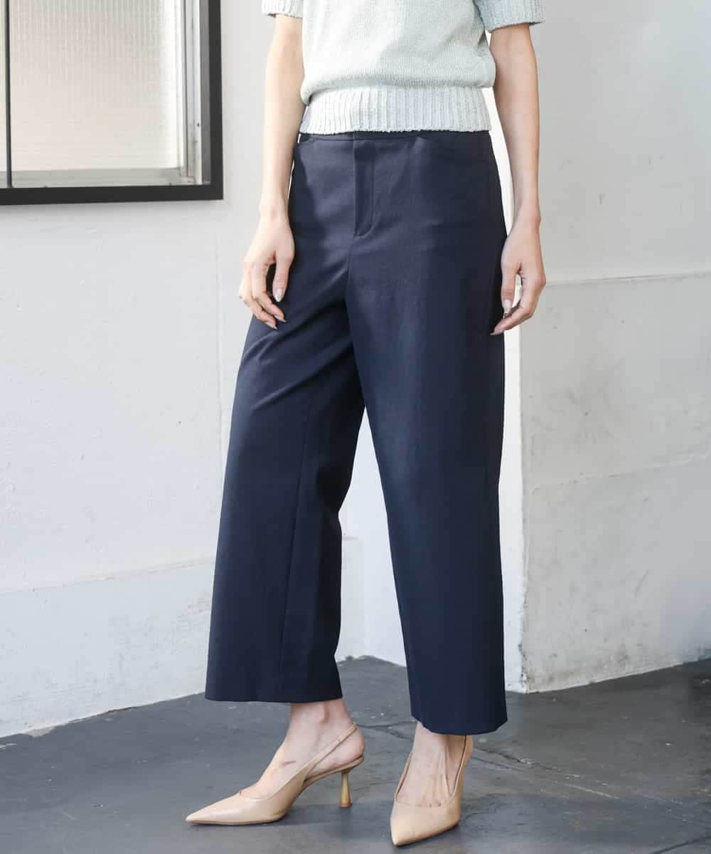 FMLGD17200 MICHEL KLEIN(ミッシェルクラン) [定番人気]ドライストレッチワイドパンツ カーキ