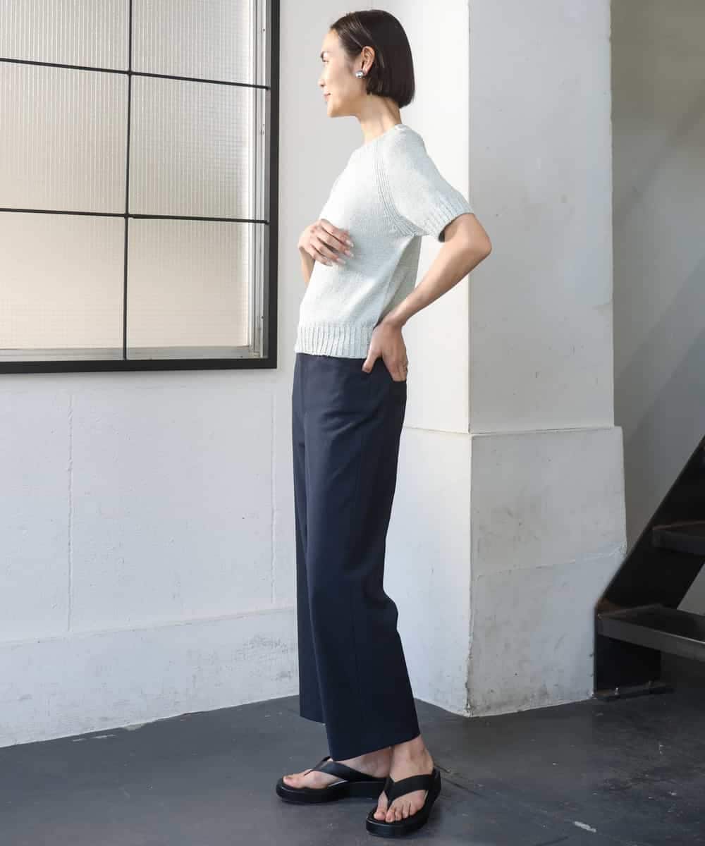 FMLGD17200 MICHEL KLEIN(ミッシェルクラン) [定番人気]ドライストレッチワイドパンツ カーキ