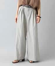 FMLGD22260 MICHEL KLEIN(ミッシェルクラン) 2タックワイドチノパンツ ベージュ