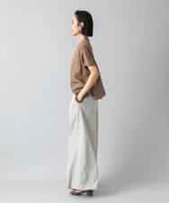 FMLGD22260 MICHEL KLEIN(ミッシェルクラン) 2タックワイドチノパンツ ベージュ