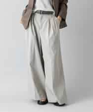 FMLGD22260 MICHEL KLEIN(ミッシェルクラン) 2タックワイドチノパンツ ベージュ