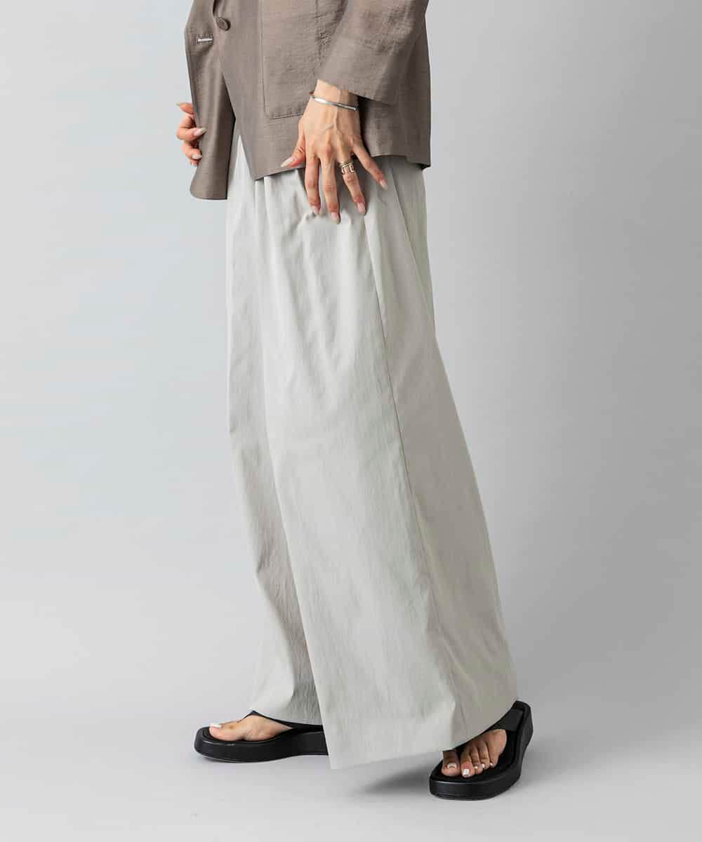FMLGD22260 MICHEL KLEIN(ミッシェルクラン) 2タックワイドチノパンツ ベージュ