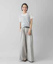 FMLGD22260 MICHEL KLEIN(ミッシェルクラン) 2タックワイドチノパンツ ベージュ