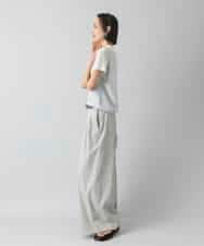FMLGD22260 MICHEL KLEIN(ミッシェルクラン) 2タックワイドチノパンツ ベージュ