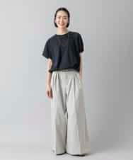 FMLGD22260 MICHEL KLEIN(ミッシェルクラン) 2タックワイドチノパンツ ベージュ