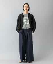 FMLGD22260 MICHEL KLEIN(ミッシェルクラン) 2タックワイドチノパンツ ベージュ