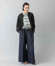 FMLGD22260 MICHEL KLEIN(ミッシェルクラン) 2タックワイドチノパンツ ベージュ