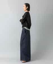 FMLGD22260 MICHEL KLEIN(ミッシェルクラン) 2タックワイドチノパンツ ベージュ