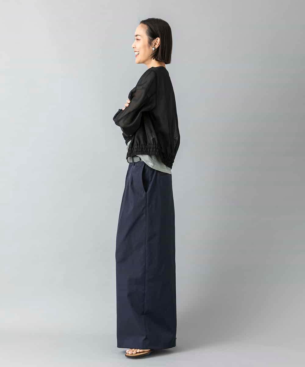 FMLGD22260 MICHEL KLEIN(ミッシェルクラン) 2タックワイドチノパンツ ベージュ