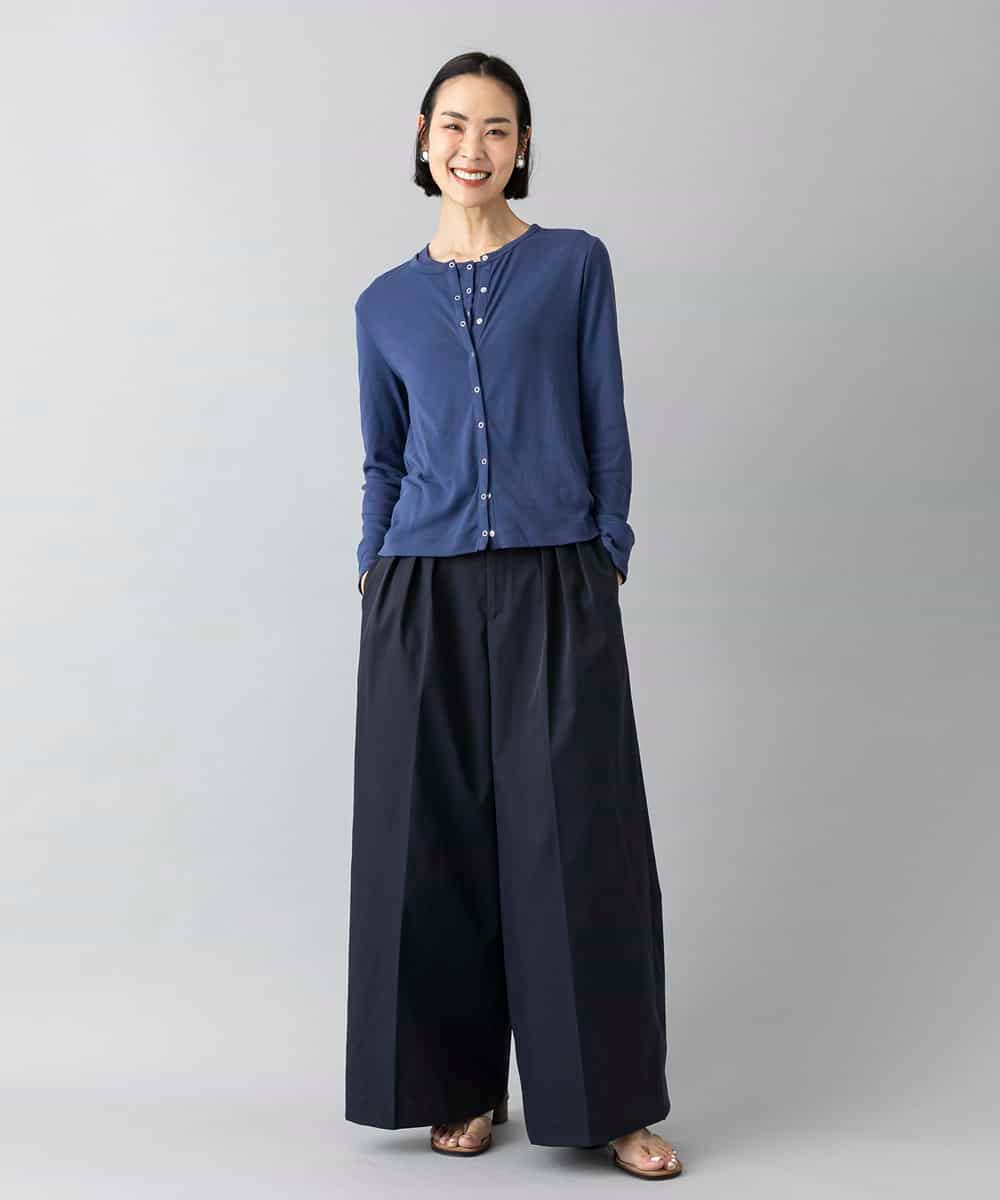 FMLGD22260 MICHEL KLEIN(ミッシェルクラン) 2タックワイドチノパンツ ベージュ