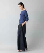 FMLGD22260 MICHEL KLEIN(ミッシェルクラン) 2タックワイドチノパンツ ベージュ