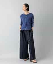 FMLGD22260 MICHEL KLEIN(ミッシェルクラン) 2タックワイドチノパンツ ベージュ