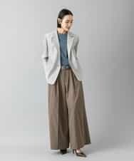 FMLGD22260 MICHEL KLEIN(ミッシェルクラン) 2タックワイドチノパンツ ベージュ