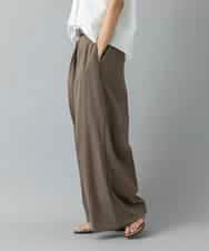 FMLGD22260 MICHEL KLEIN(ミッシェルクラン) 2タックワイドチノパンツ ベージュ