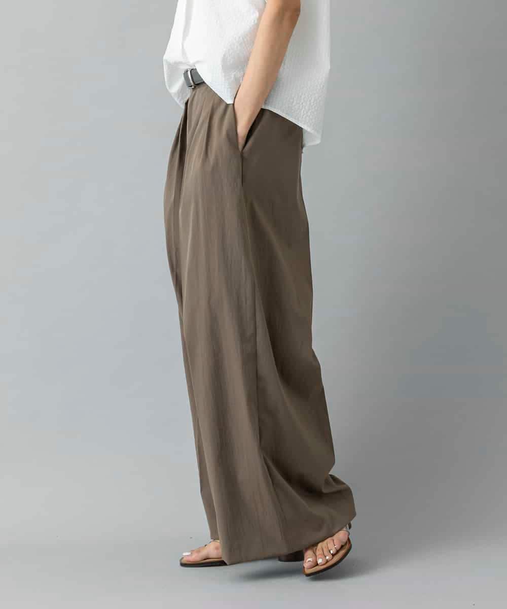 FMLGD22260 MICHEL KLEIN(ミッシェルクラン) 2タックワイドチノパンツ ベージュ