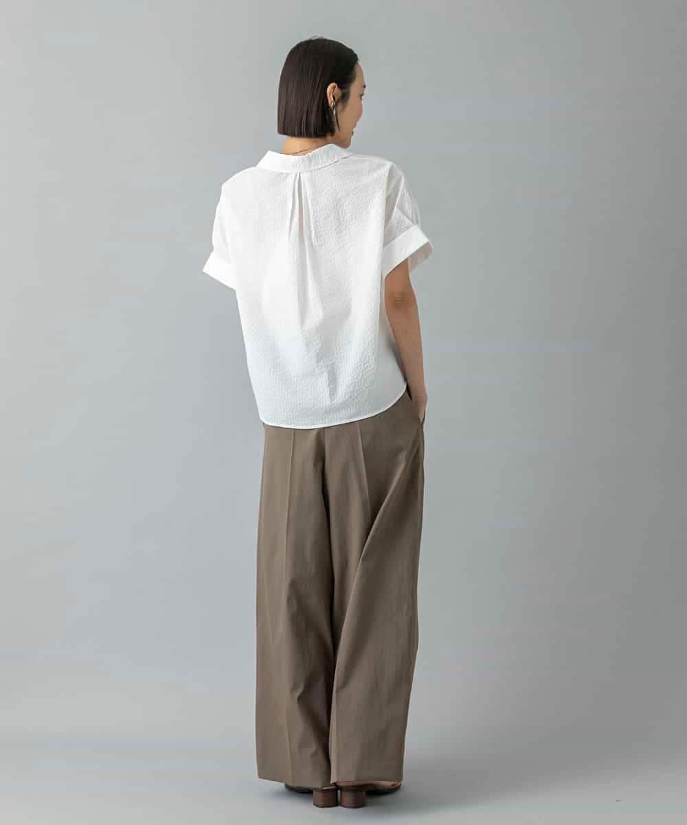 FMLGD22260 MICHEL KLEIN(ミッシェルクラン) 2タックワイドチノパンツ ベージュ